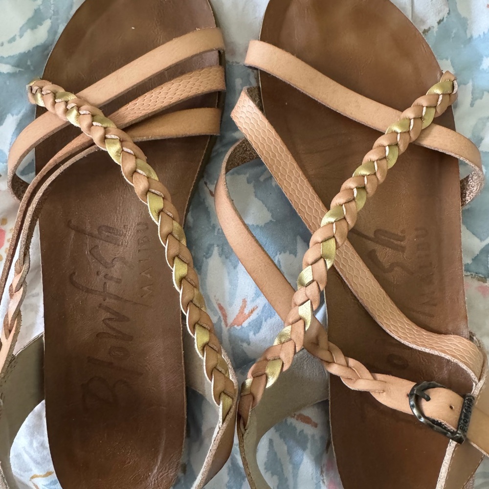 Blowfish Women's Braided Tan Sandals